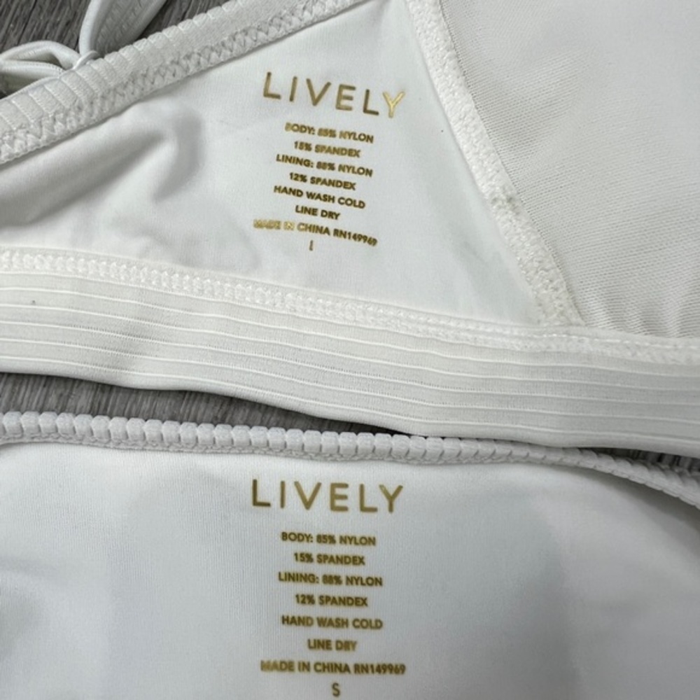 Lively‎ Cream Ribbed Bikini Set - Picture 9 of 12